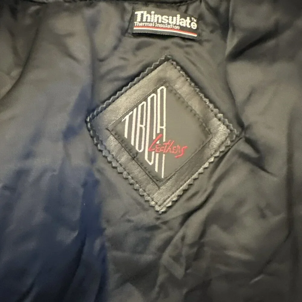 Vintage Tibor Leather Jacket 3X Womens Black Thinsulate Coat Removable Liner‎